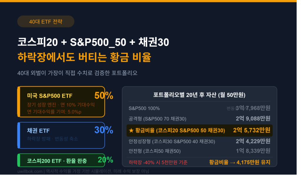 40대 ETF 포트폴리오 황금 비율