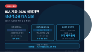 ISA 계좌 2026 세제개편 총정리