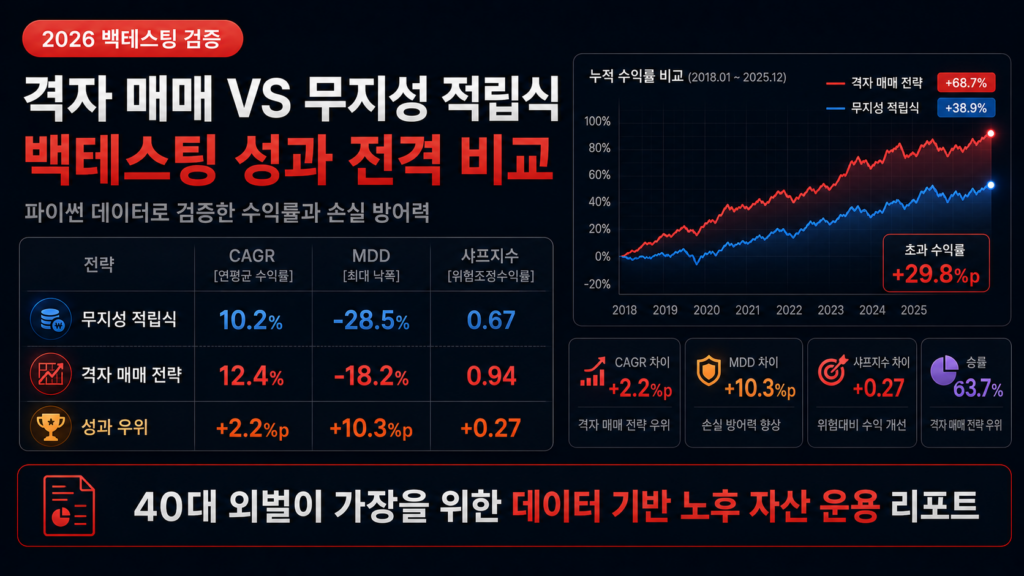 격자 매매 무지성 적립식 백테스팅