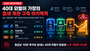 40대 절세 계좌 구축 아키텍처