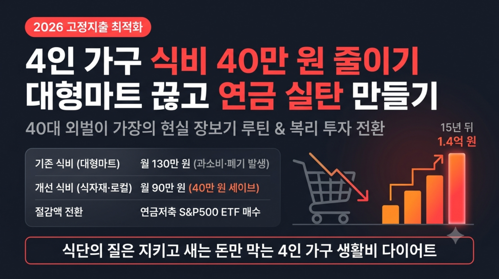 4인 가구 식비 줄이기