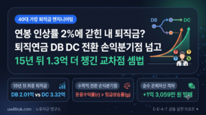 퇴직연금 DB DC 전환: 5% 차이로 노후 충격 막는 교차점 공식
